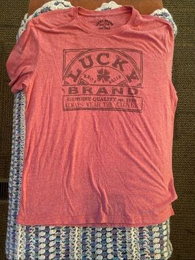Lucky Brand Pink Graphic Short Sleeve Tee